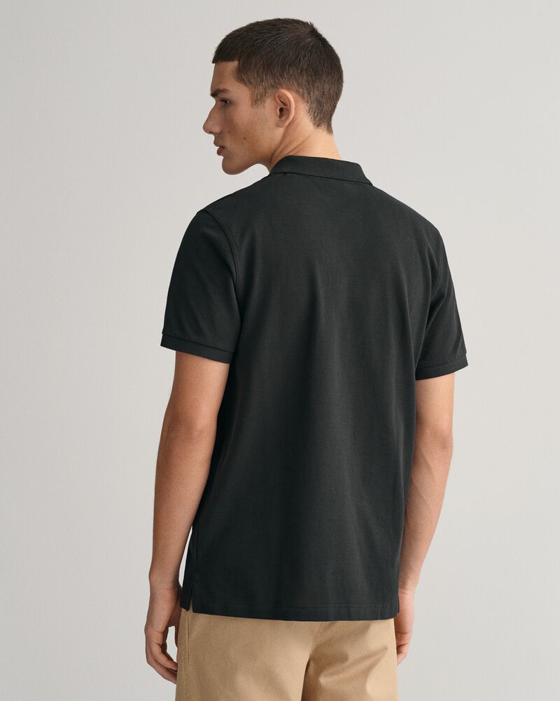 Tonal Shield Polo Shirt Black / S