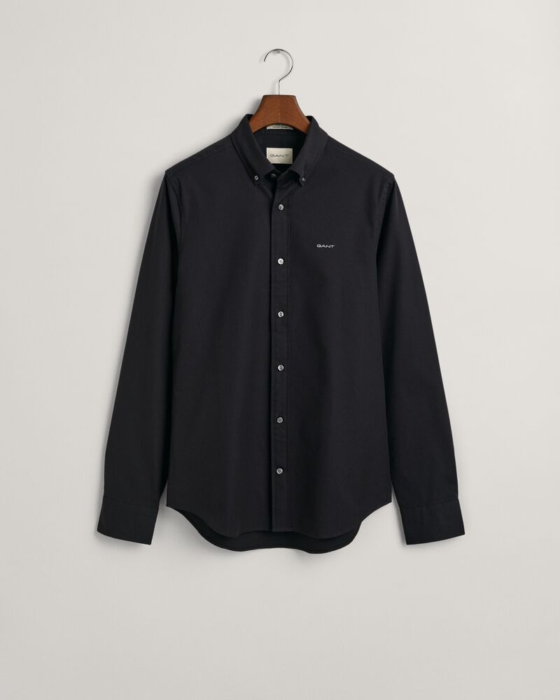 GANT Slim Pinpoint Oxford shirt voor heren, klassiek hemd, zwart, standaard, zwart, M GANT Slim Pinpoint Oxford shirt voor heren, klassiek hemd, zwart, standaard, zwart, M