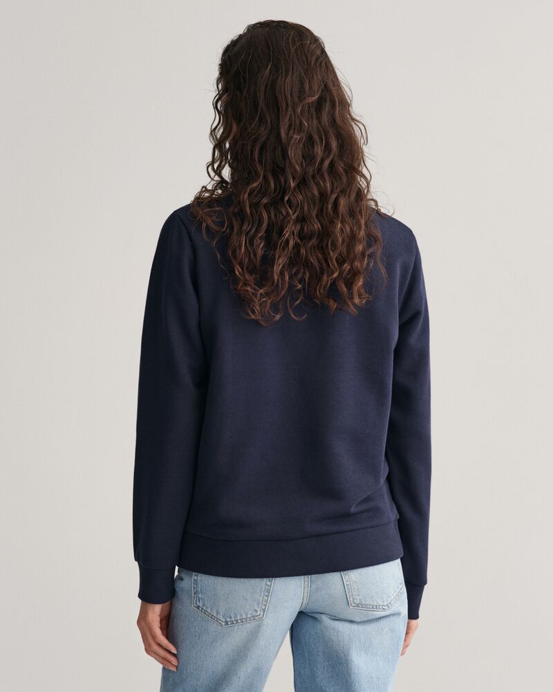 Tonal Shield Crew Neck Sweatshirt Evening Blue / S