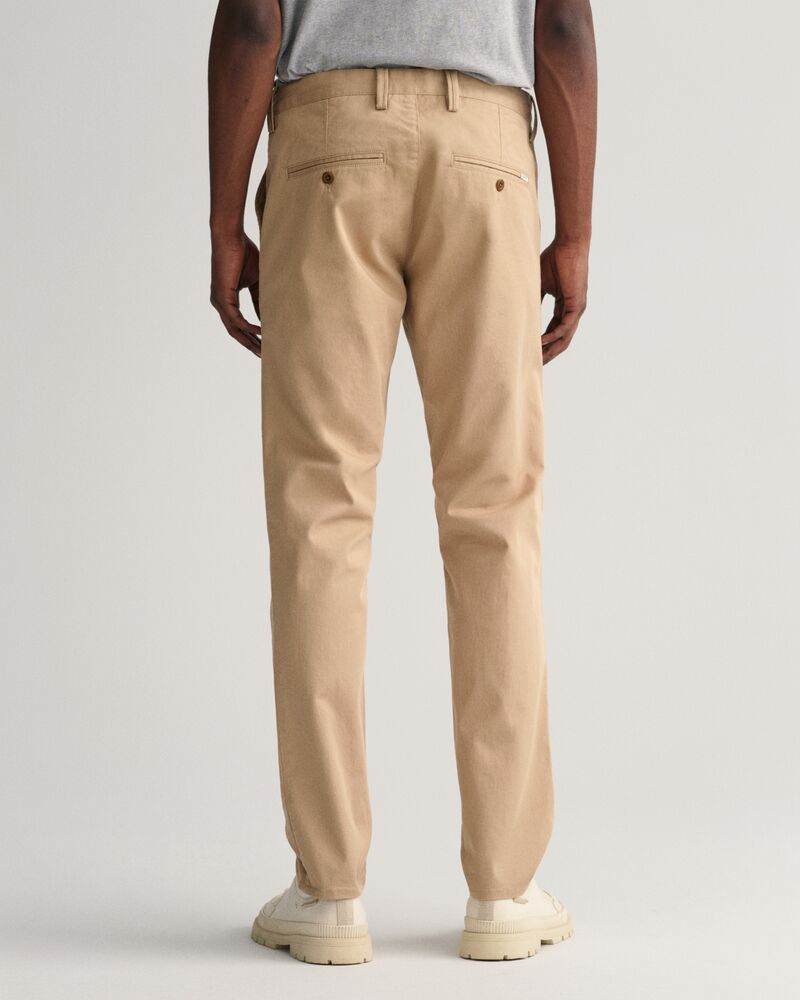 Slim Fit Twill Chinos DARK KHAKI / 46x32