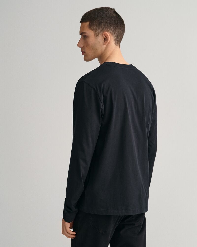 Tonal Shield Long Sleeve T-Shirt Black / S