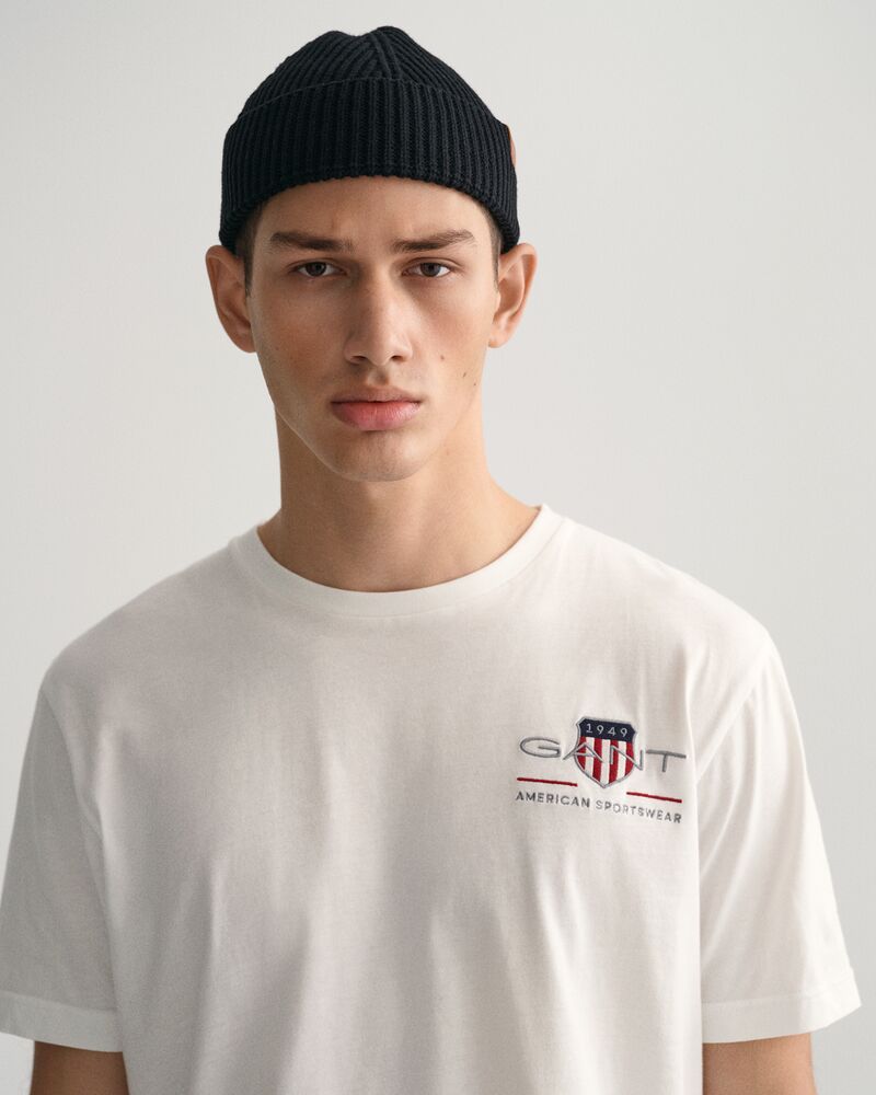 Embroidered Archive Shield T-Shirt White / S