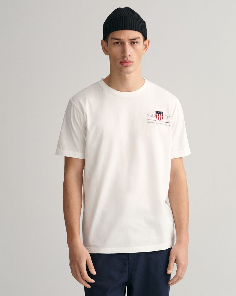 Embroidered Archive Shield T-Shirt White / S