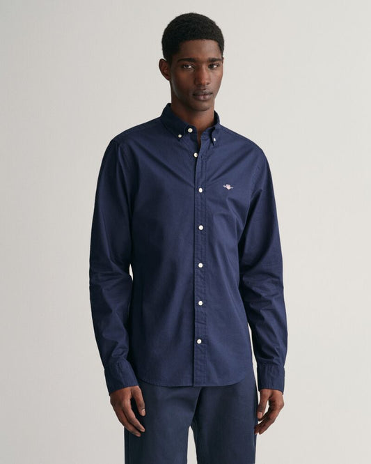 Slim Fit Classic Poplin Shirt MARINE / S