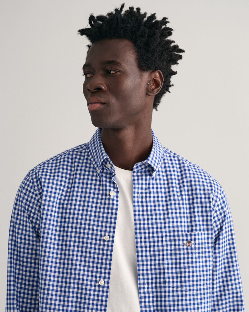 Regular Fit Gingham Poplin Shirt