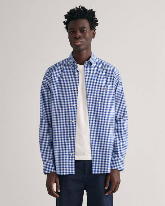 Regular Fit Gingham Poplin Shirt