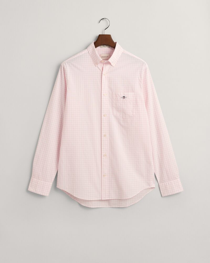 Regular Fit Gingham Poplin Shirt Light Pink / S