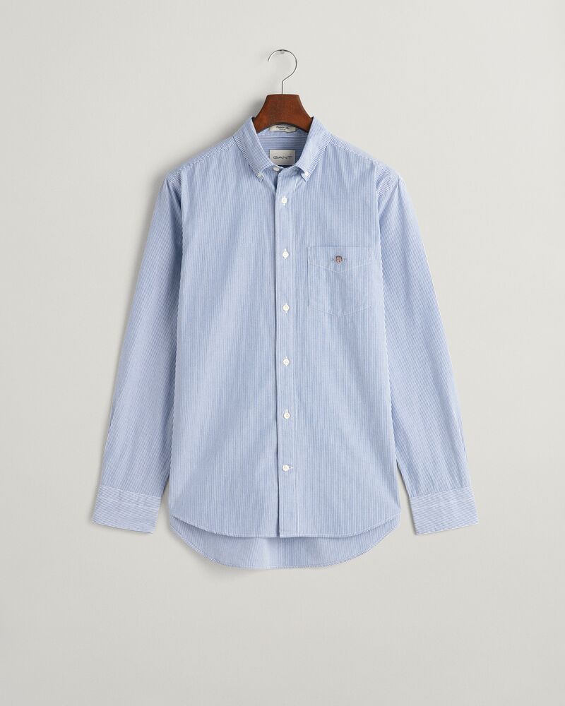Regular Fit Classic Banker Stripe Poplin Shirt Blue / S