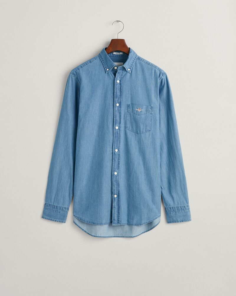 Regular Fit Indigo Shirt Semi Light Blue / S