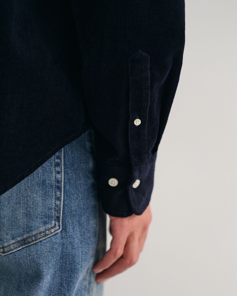 Regular Fit Corduroy Shirt Evening Blue / S