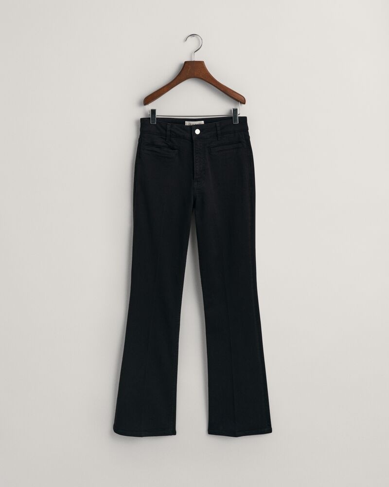 Colored Flare Jeans Ebony Black / 27