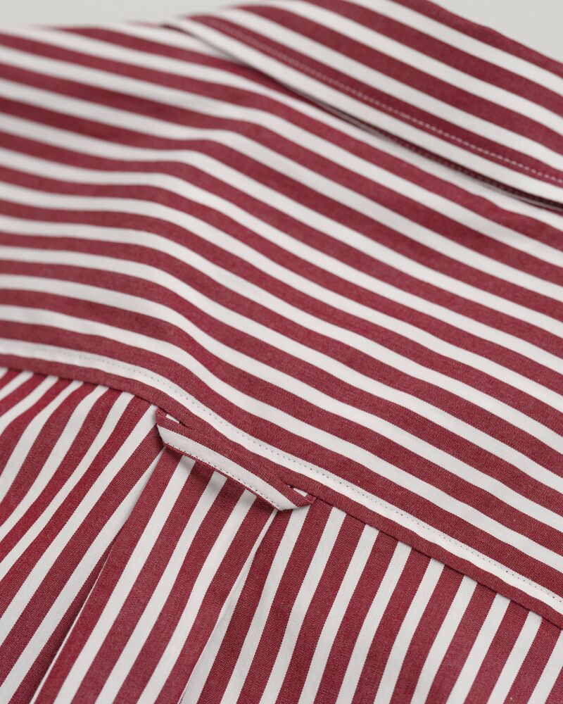 Regular Fit Striped Poplin Shirt Plumped Red / 32