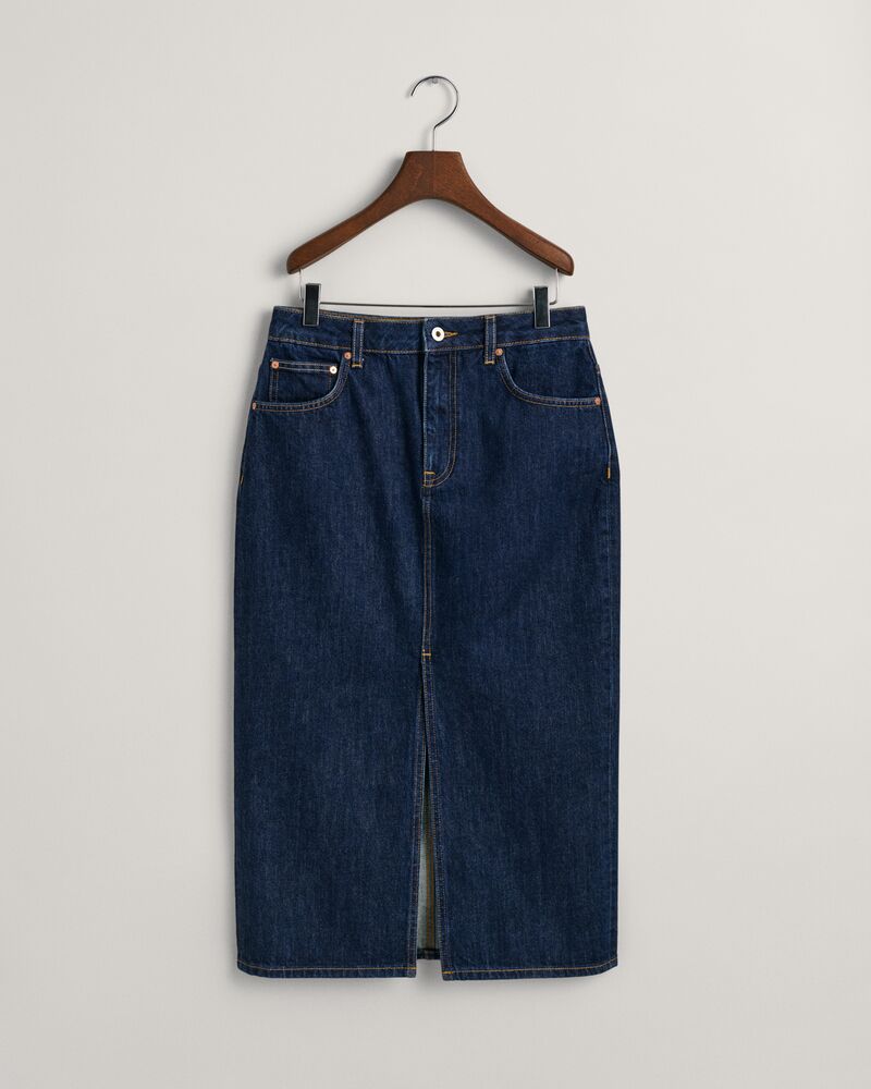 Denim Pencil Skirt Dark Blue / 34