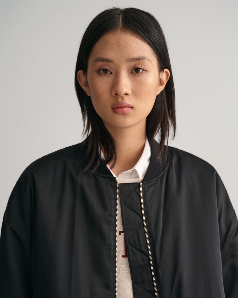 Padded Bomber Jacket Ebony Black / S