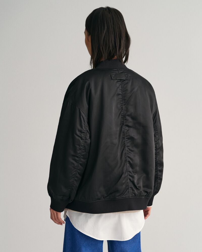 Padded Bomber Jacket Ebony Black / S