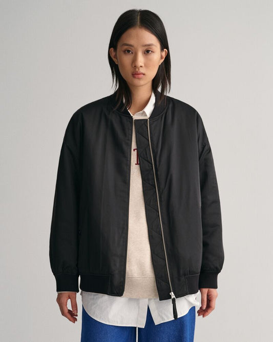 Padded Bomber Jacket Ebony Black / S