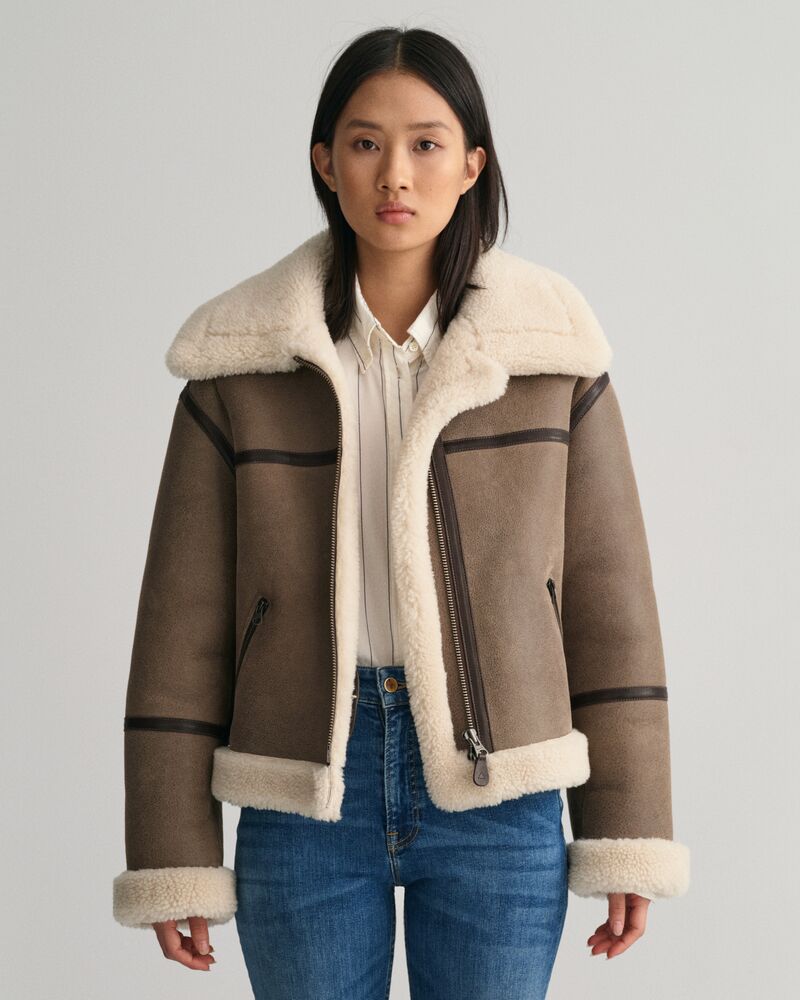 Shearling Jacket Ebony Black / M