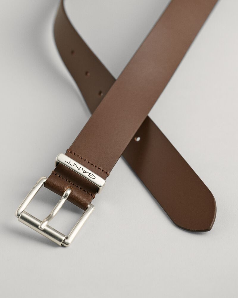 Logo Leather Belt Weathered Brown / 80X32