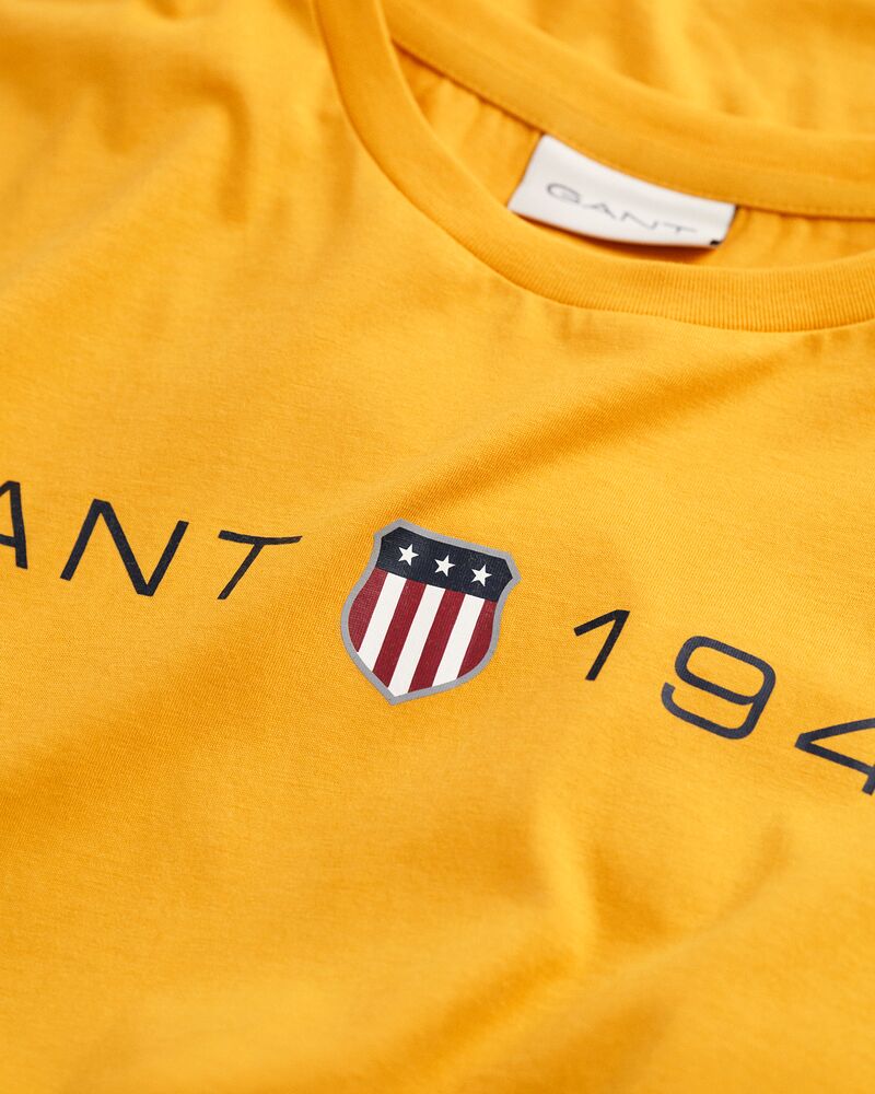 Printed Graphic T-Shirt Gold Yellow / S