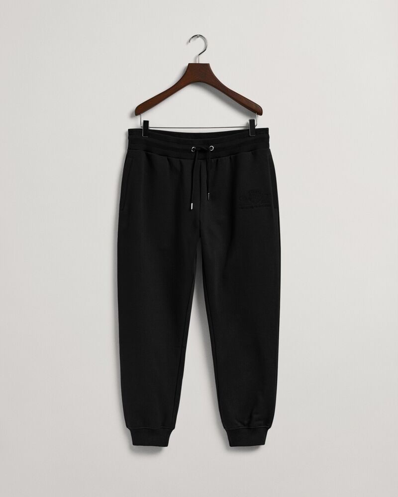 Regular Fit Tonal Shield Sweatpants Black / S