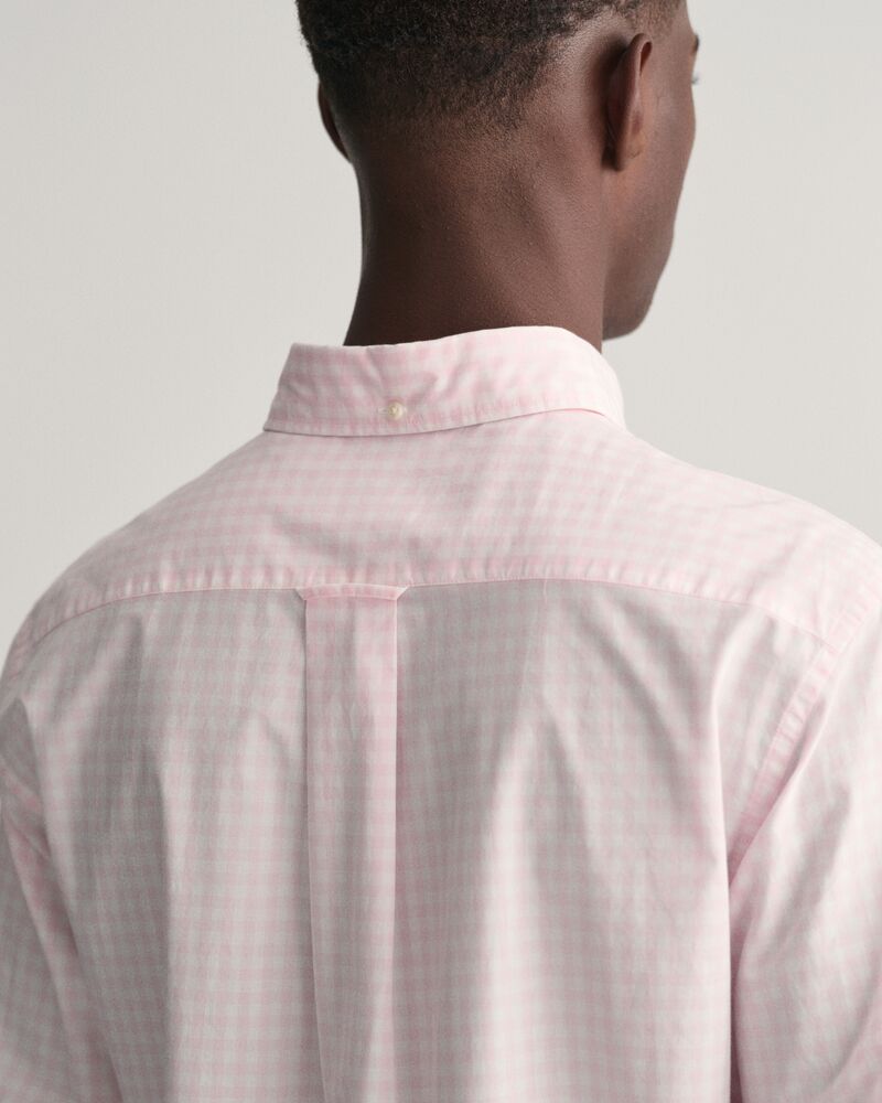 Regular Fit Gingham Poplin Shirt Light Pink / S