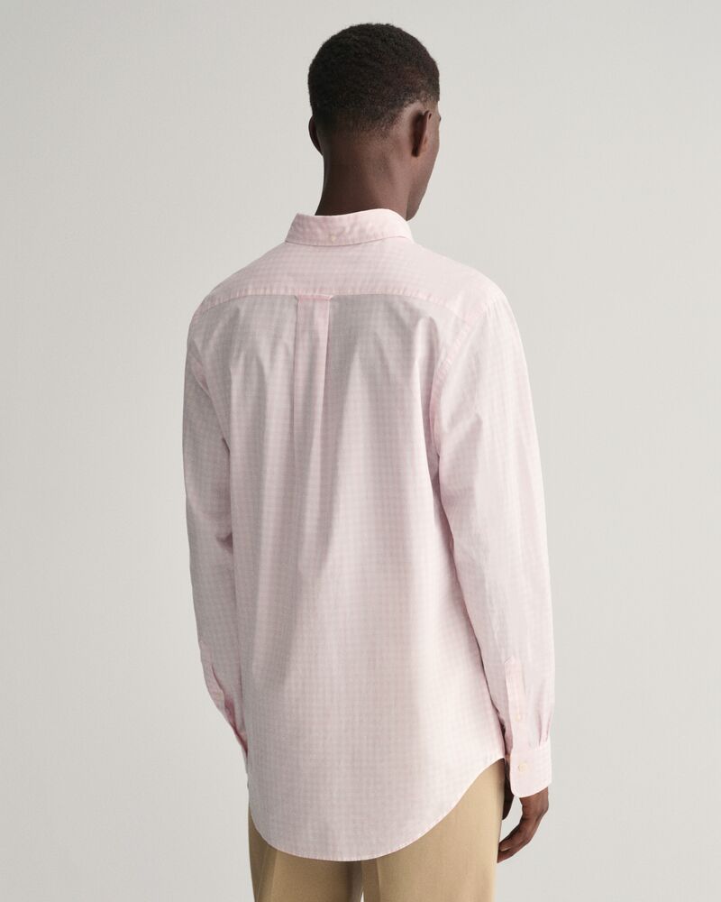 Regular Fit Gingham Poplin Shirt Light Pink / S