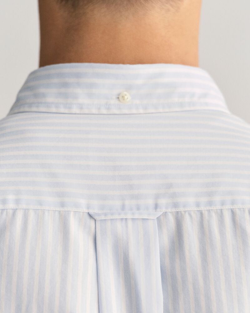 Regular Fit Striped Poplin Shirt Light Blue / S