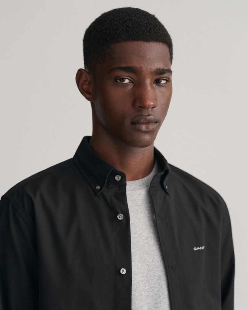 Regular Fit Pinpoint Oxford Shirt Black / S