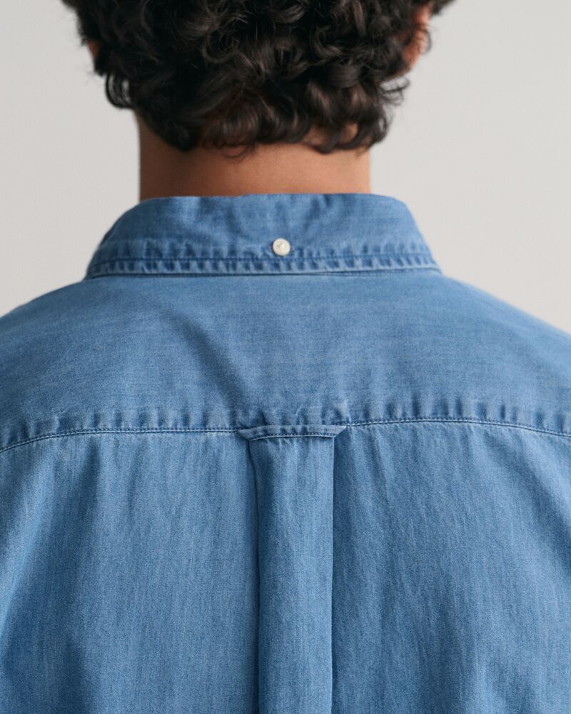 Regular Fit Indigo Shirt Semi Light Blue / S