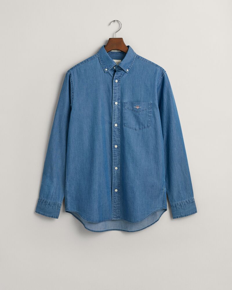 Regular Fit Indigo Shirt Semi Light Blue / S