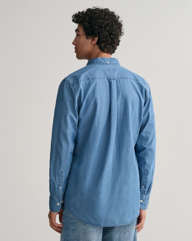 Regular Fit Indigo Shirt Semi Light Blue / S