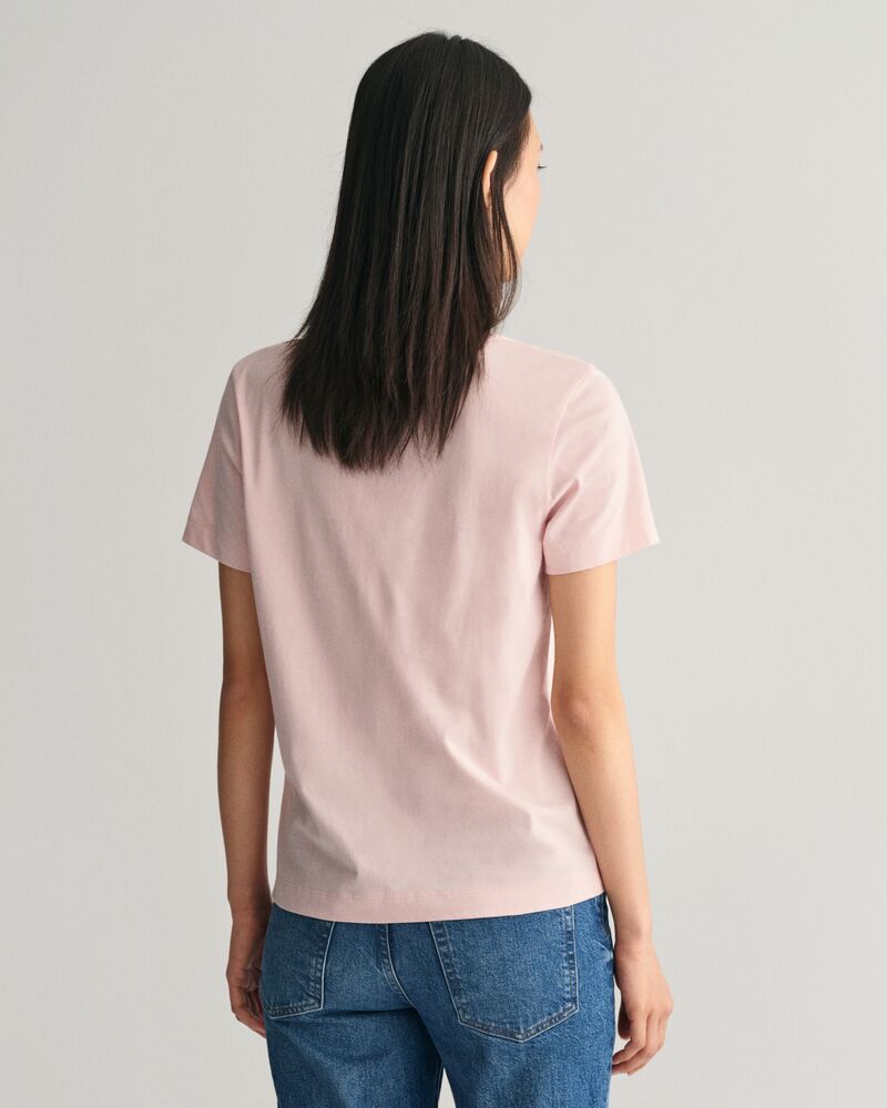 Shield V-Neck T-Shirt Faded Pink / S