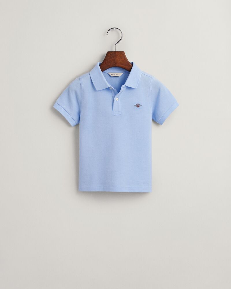 Kids Shield Piqué Polo Shirt Shade Blue / 92