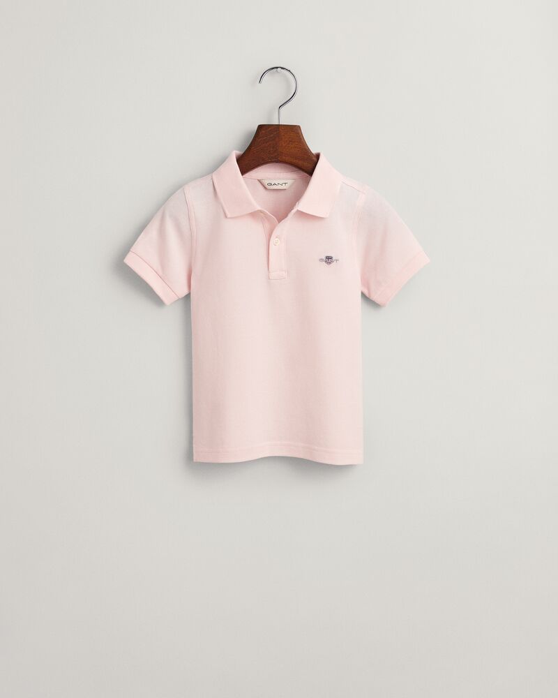 Kids Shield Piqué Polo Shirt Crystal Pink / 92