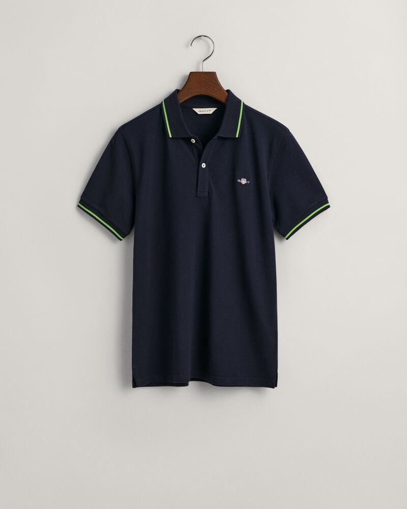 Teens Tipped Piqué Polo Shirt Evening Blue / 134/140