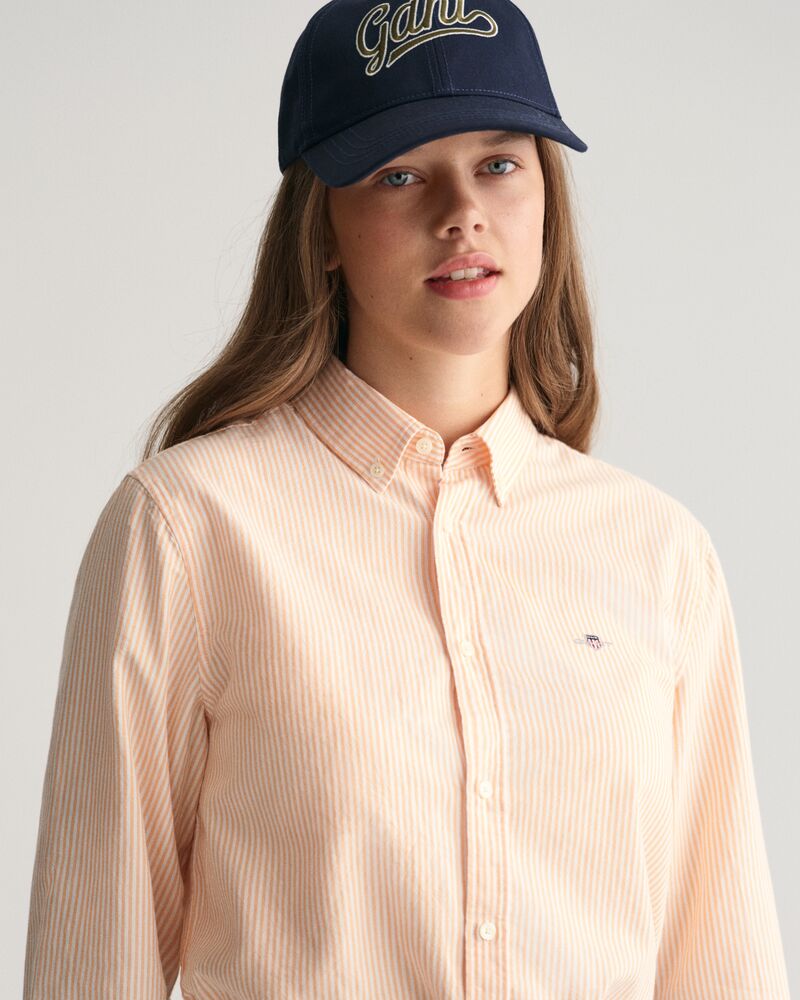 Oxford Striped B.D. Shirt Coral Apricot / 134/140