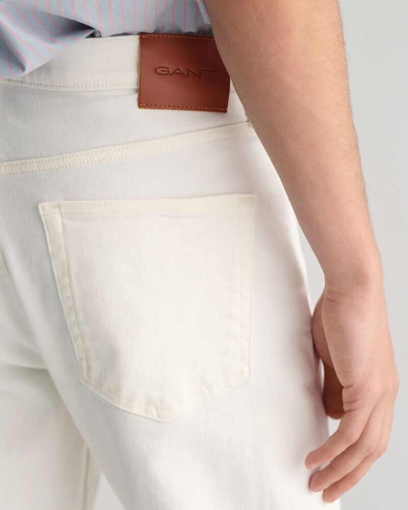 Slim Fit White Jeans Eggshell / 30X32