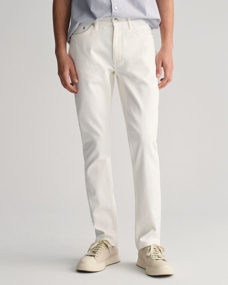 Slim Fit White Jeans Eggshell / 30X32