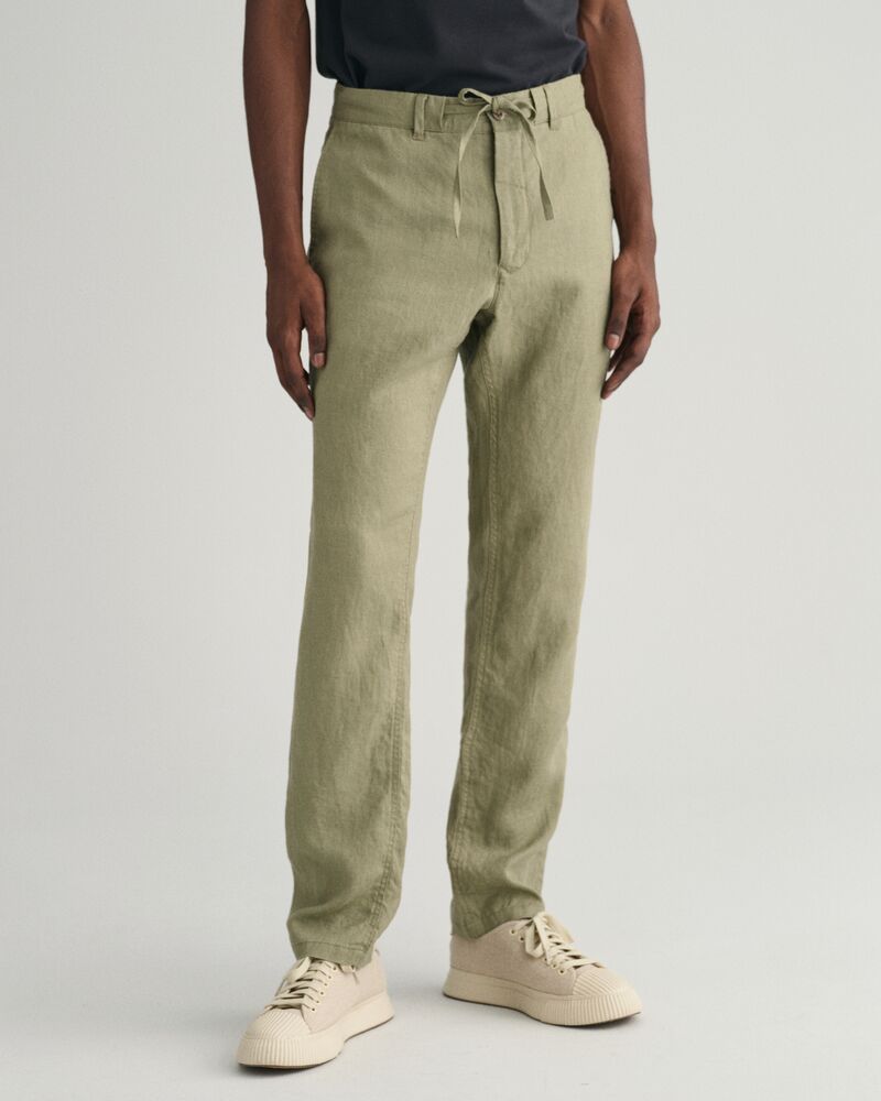 Gant Relaxed Fit Linen Drawstring Pants – Gant UAE