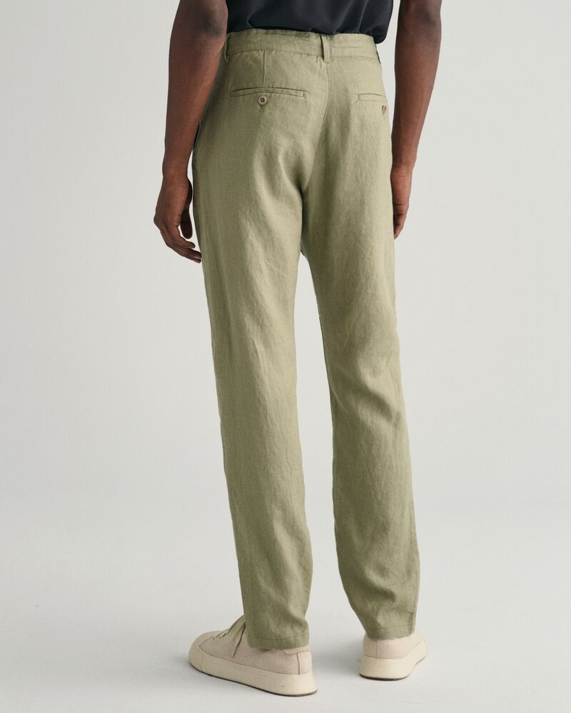 Relaxed Fit Linen Drawstring Pants S / DRIED CLAY