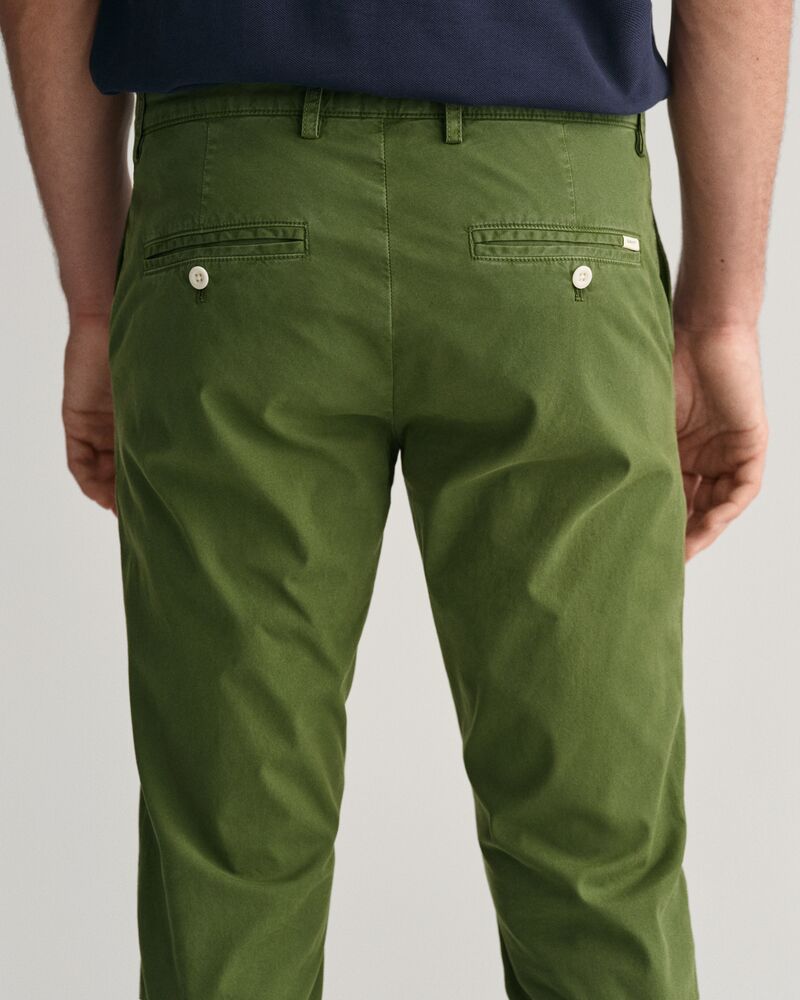 Slim Fit Sunfaded Chinos Pine Green / 30X32