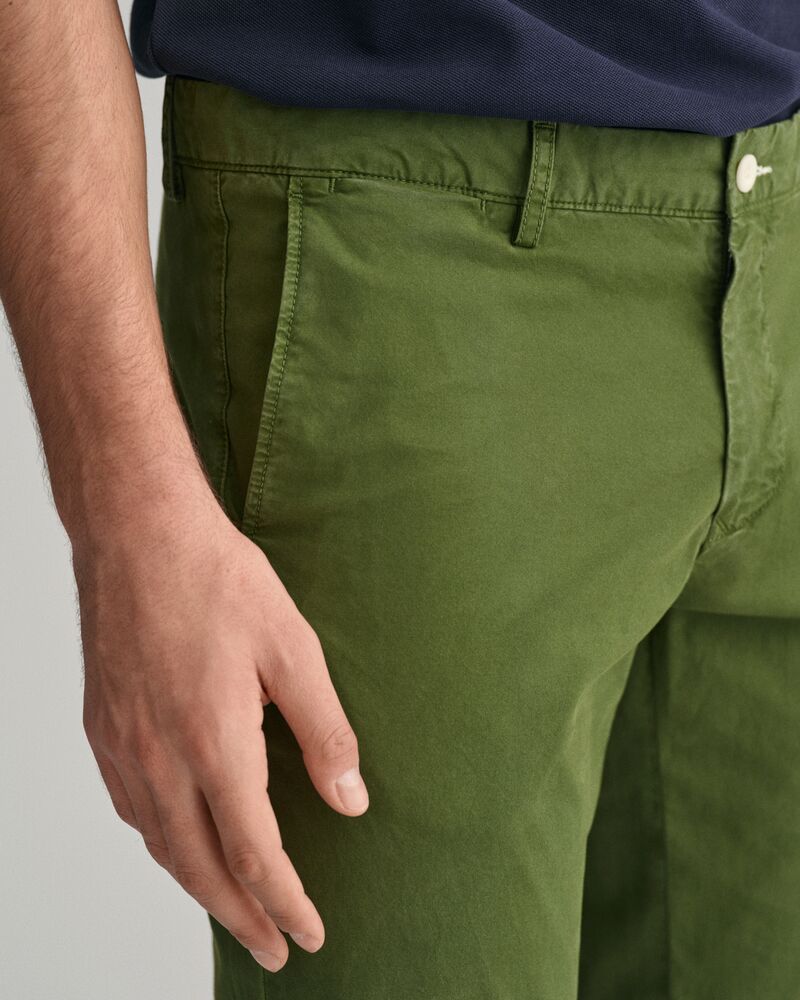 Slim Fit Sunfaded Chinos Pine Green / 30X32