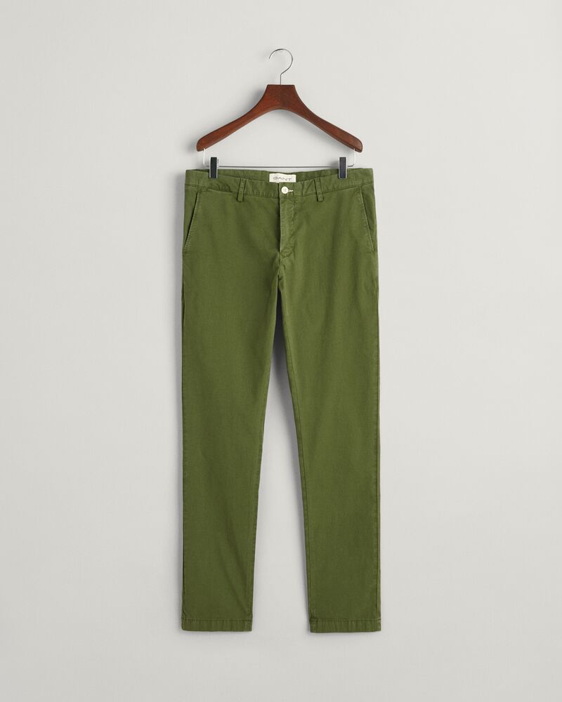 Slim Fit Sunfaded Chinos Pine Green / 30X32