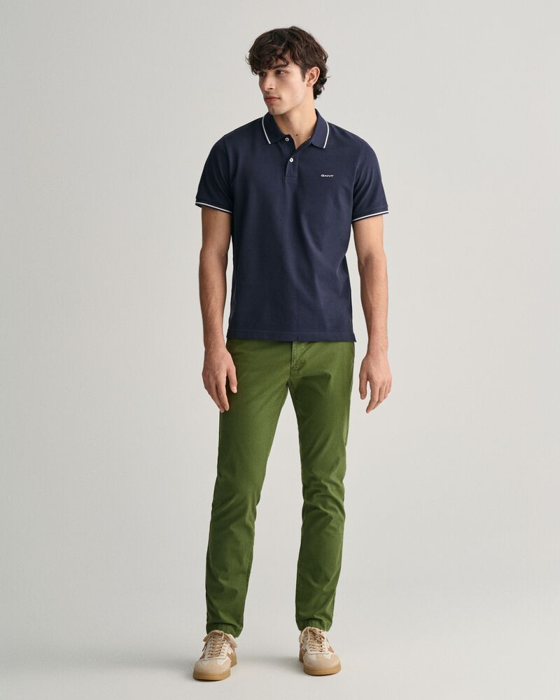 Slim Fit Sunfaded Chinos Pine Green / 30X32