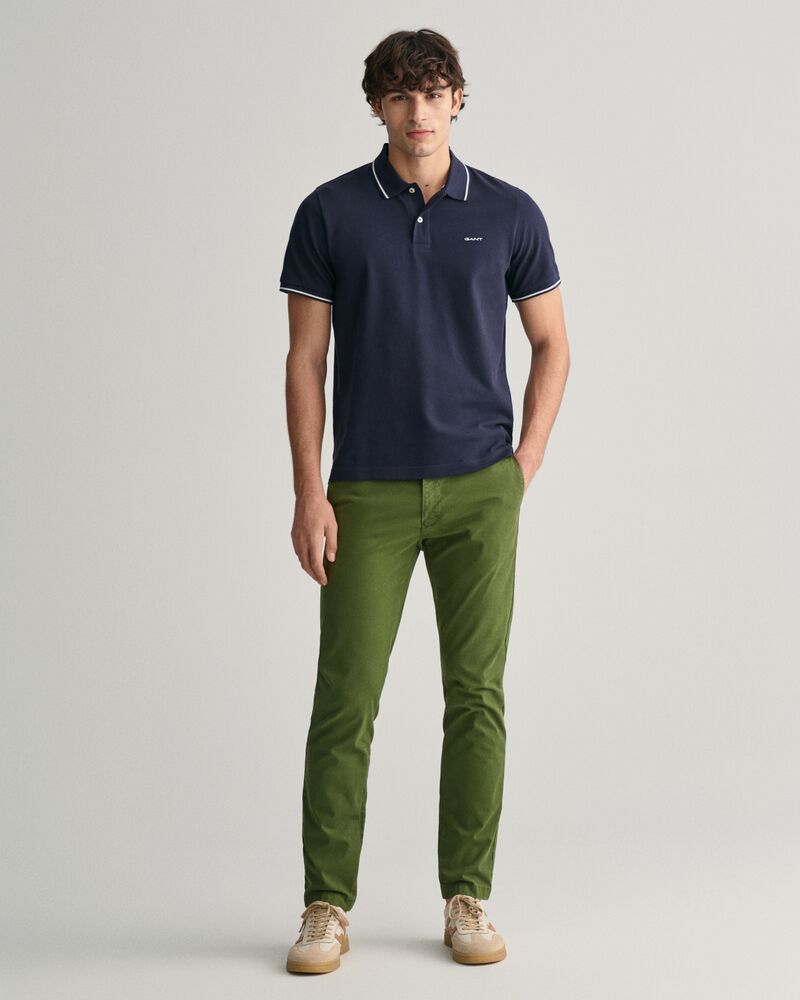 Slim Fit Sunfaded Chinos Pine Green / 30X32