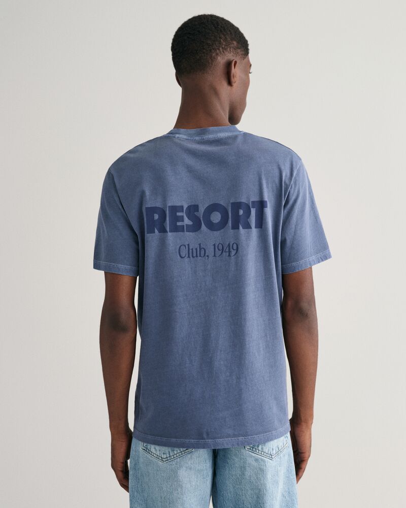 Sunfaded Graphic T-Shirt Dusty Blue Sea / S