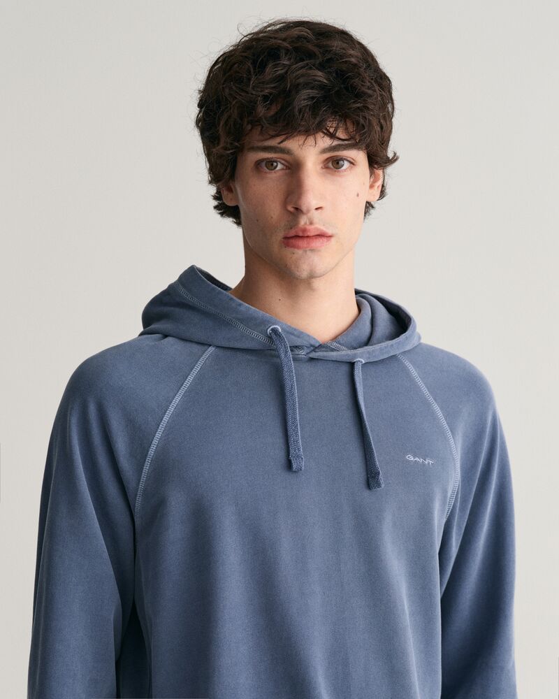 Sunfaded Hoodie Dusty Blue Sea / S