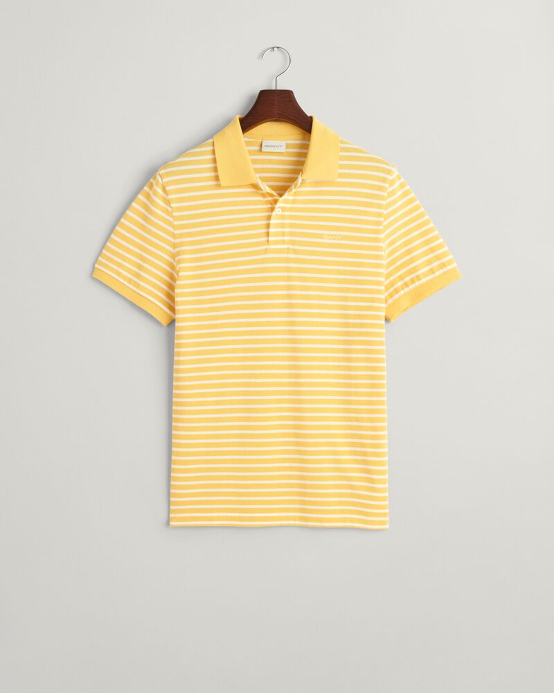 Striped Piqué Polo Shirt S / SMOOTH YELLOW