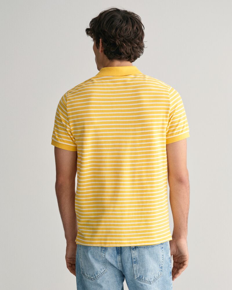 Striped Piqué Polo Shirt S / SMOOTH YELLOW