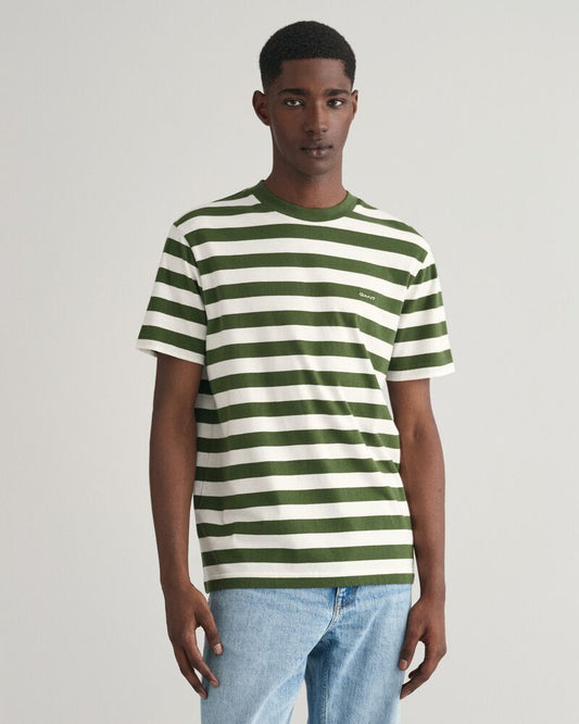 Multi Striped T-Shirt S / PINE GREEN